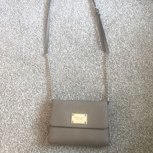 Michael Kors Taupe Wallet Chain Satchel